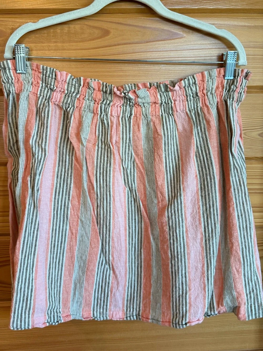 Free People Corfu striped cotton linen set, large, Canyon stripe